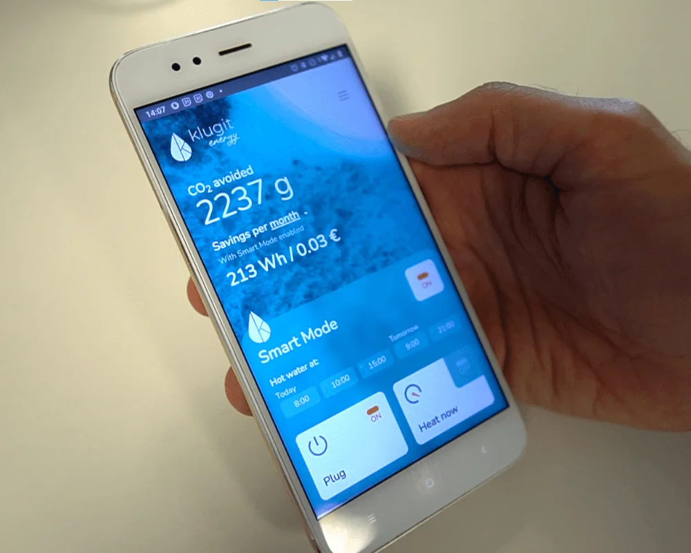 Household energy data in the companion app.