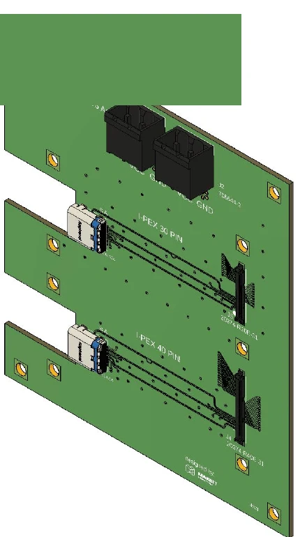 I-PEX-to-USB-C PCB adapter, 30-pin and 40-pin variants.
