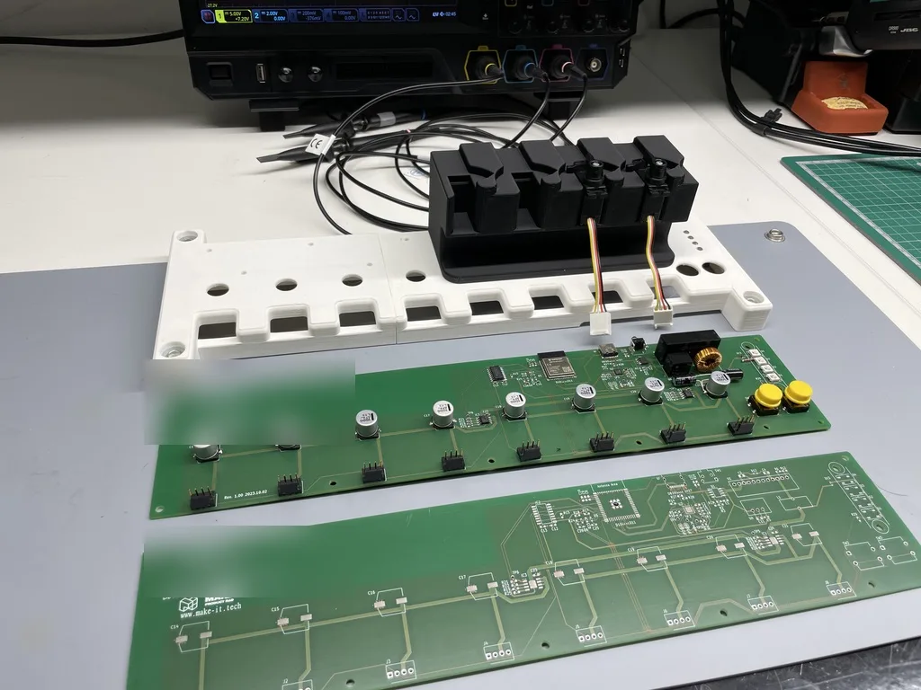 Custom PCBs for the test jig.