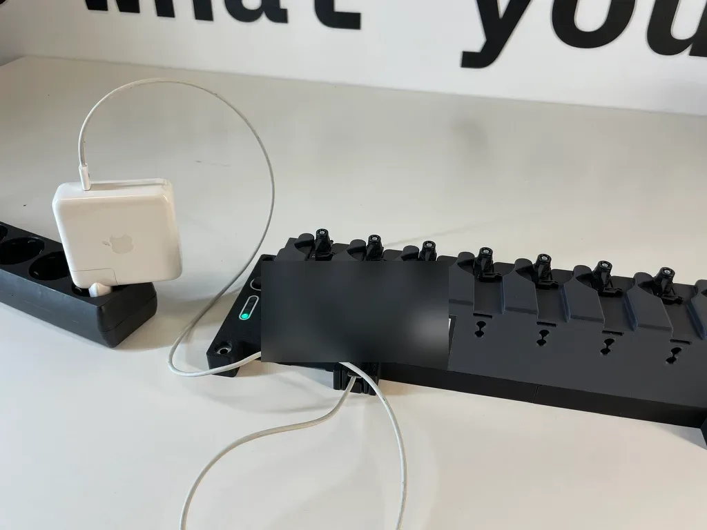 Powered over USB-C PD — a standard 60W charger is all it takes, no proprietary power supply needed.